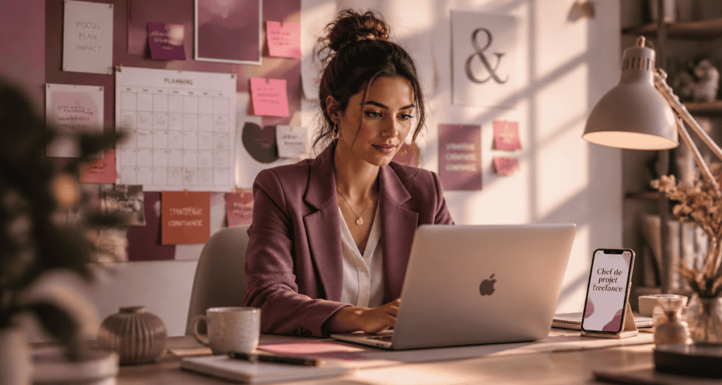 chef de projet freelance travaillant au bureau