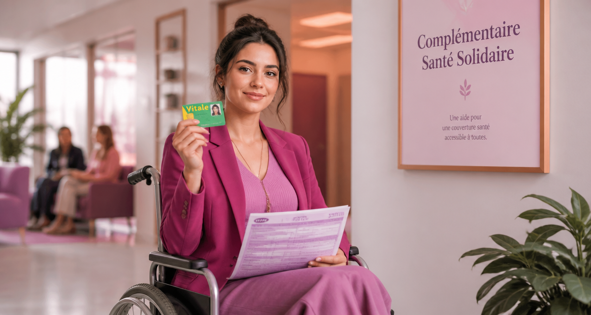 couverture santé solidaire aah automatique femme fauteuil