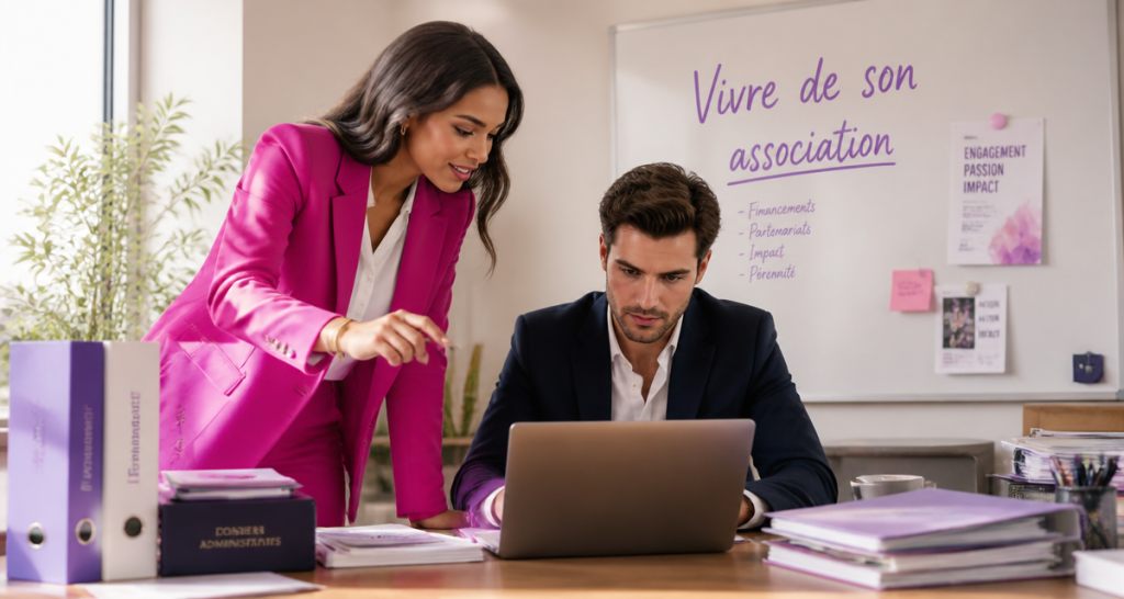 Créer une association et en vivre, équipe en réunion