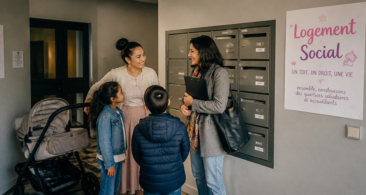 qu est ce qu un logement social scene famille hall HLM