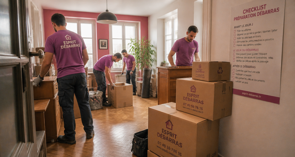 recherche personne pour débarrasser appartement équipe