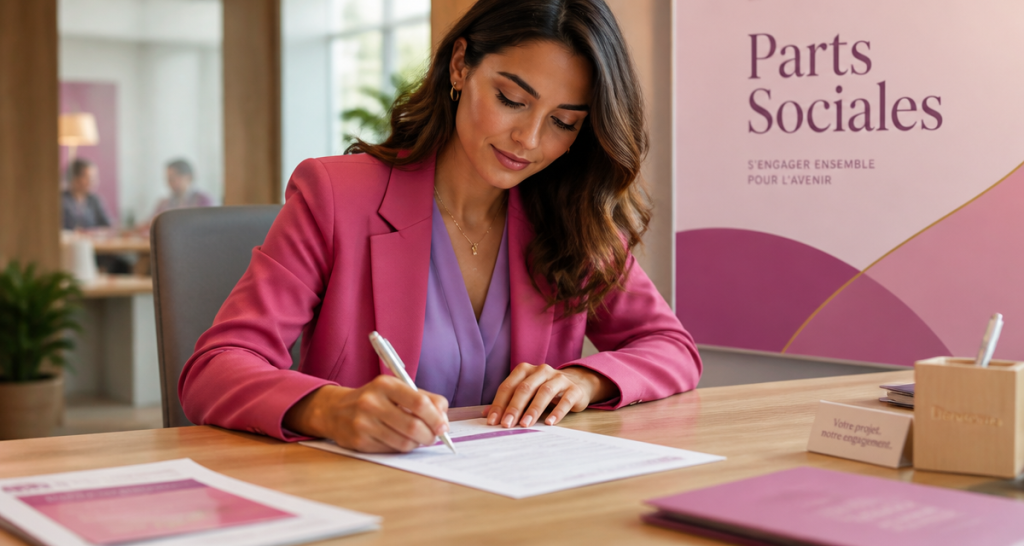 compte part sociales jeune femme souscrit