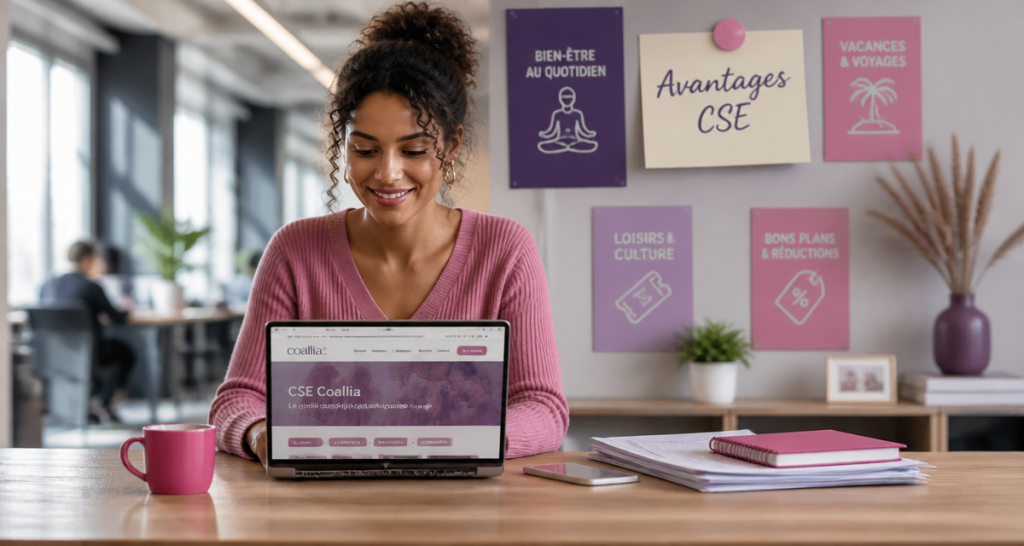 cse coallia jeune femme ordinateur open space