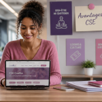 cse coallia jeune femme ordinateur open space