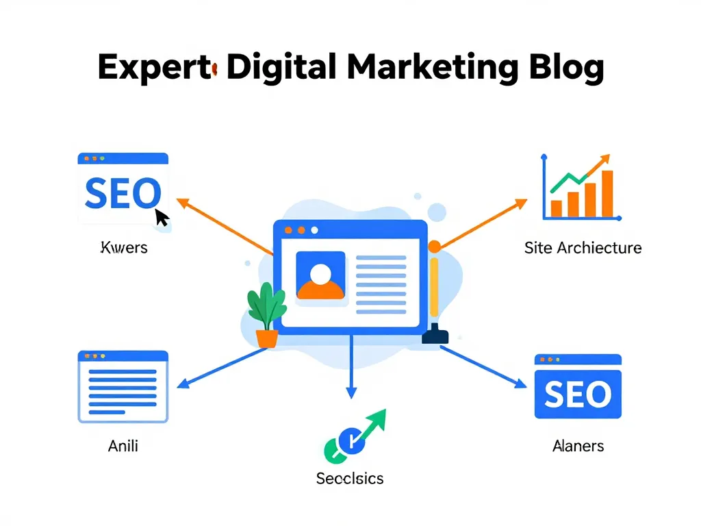 Métaphore visuelle SEO blog WKS principaux contenus