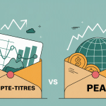 différence compte titre et pea visuel comparaison bourse