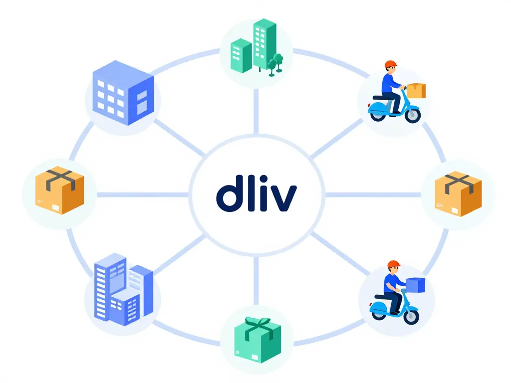 concept dliv réseau livraison ville