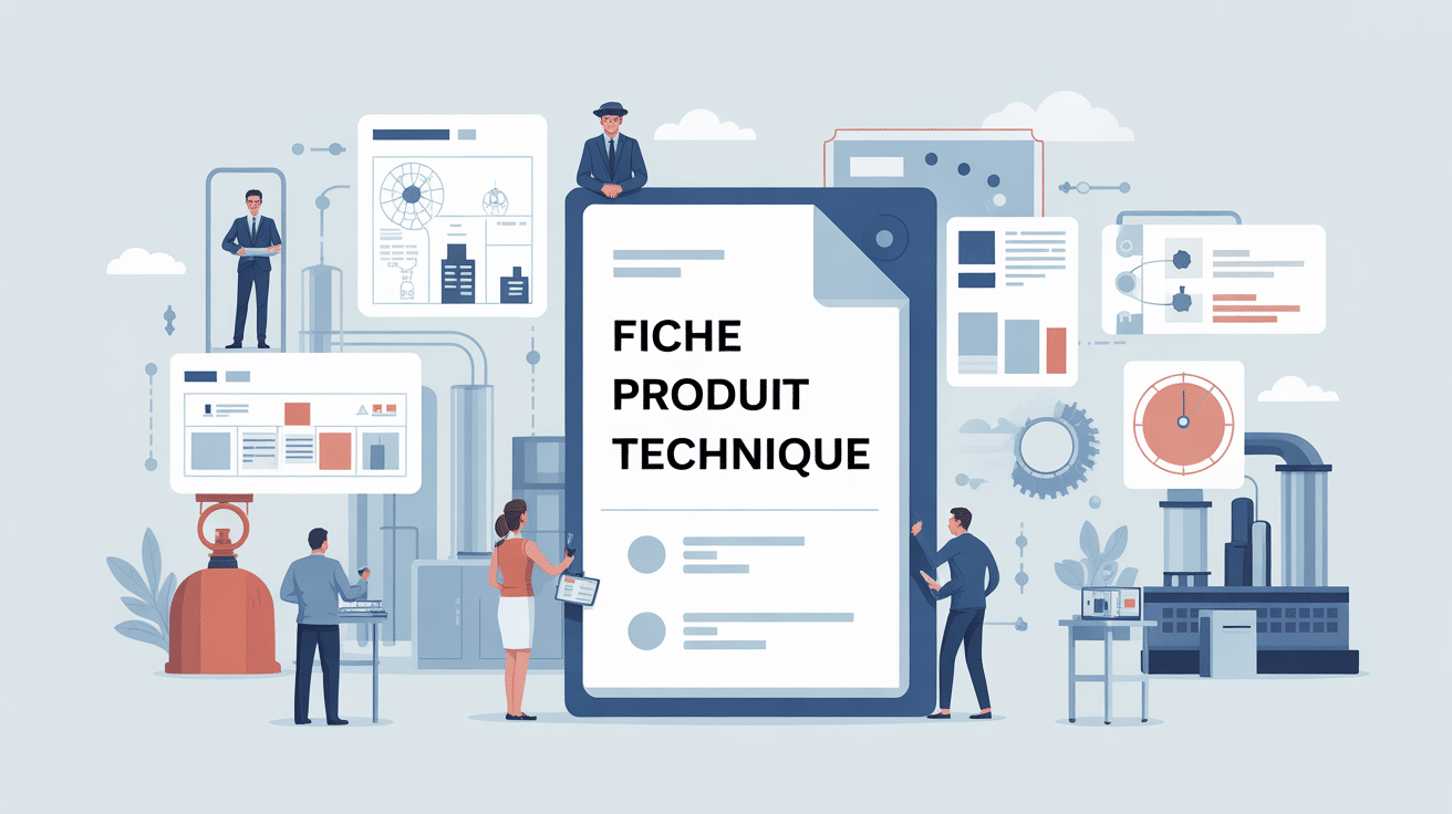 illustration fiche produit technique creation gestion