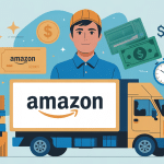 livreur amazon salaire illustration vecteur moderne