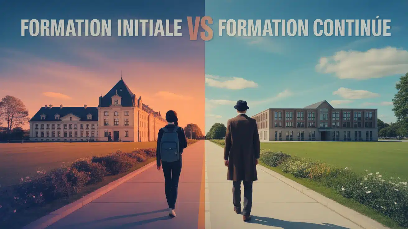 Illustration formation initiale et continue, chemin séparé