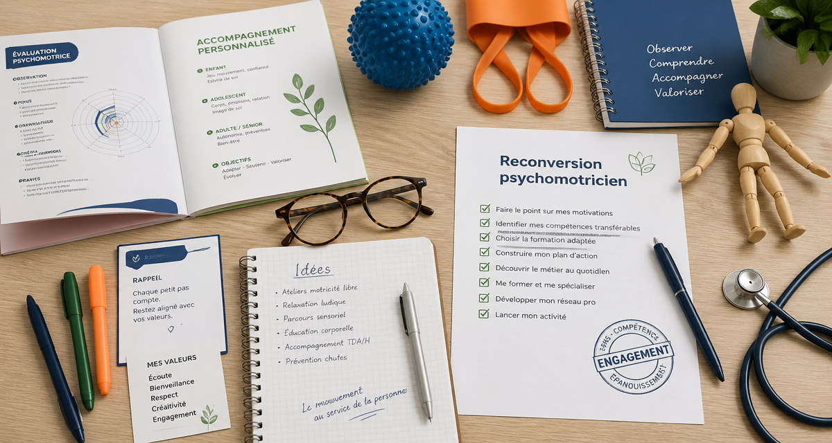 reconversion psychomotricien checklist sur bureau