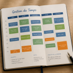 5 principes de la gestion du temps agenda coloré