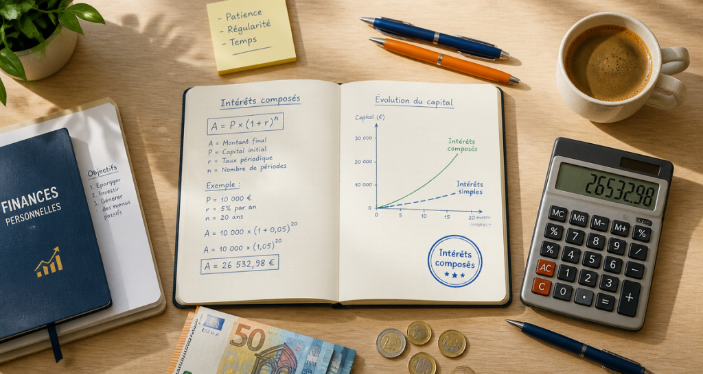 calcul intérêt composé carnet graphique