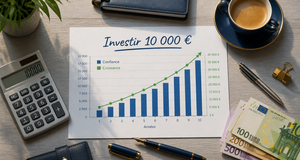 comment investir 10000 euros graphique sur bureau