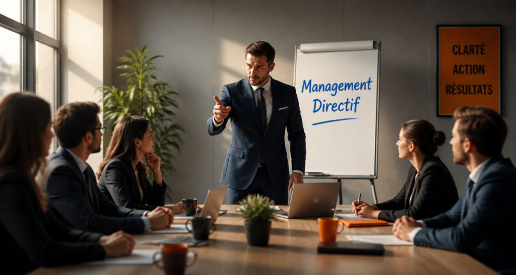 Manager en management directif en réunion