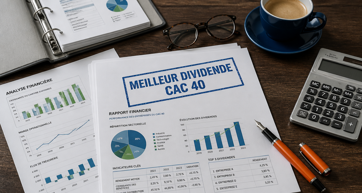 meilleur dividende CAC 40 sur documents financiers