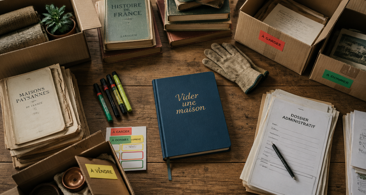 Vider une maison par où commencer, méthode 3 piles sur table