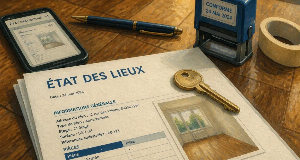 État des lieux de sortie non remis le jour même : dossier et clé pour protéger la caution