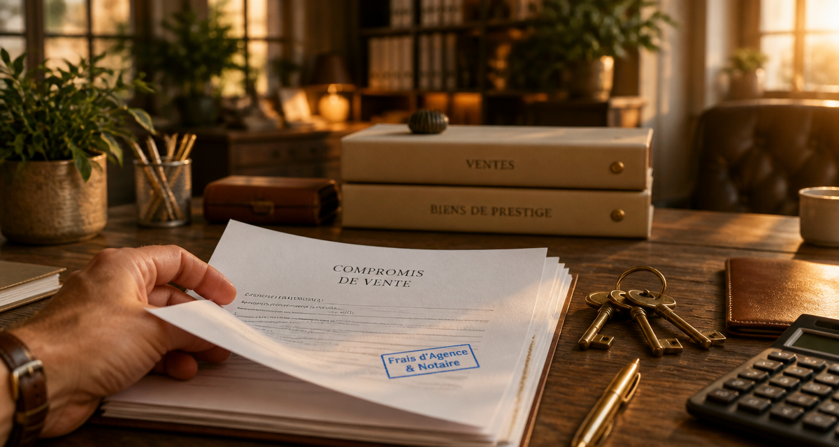 frais d'agence et frais de notaire sur dossier immobilier