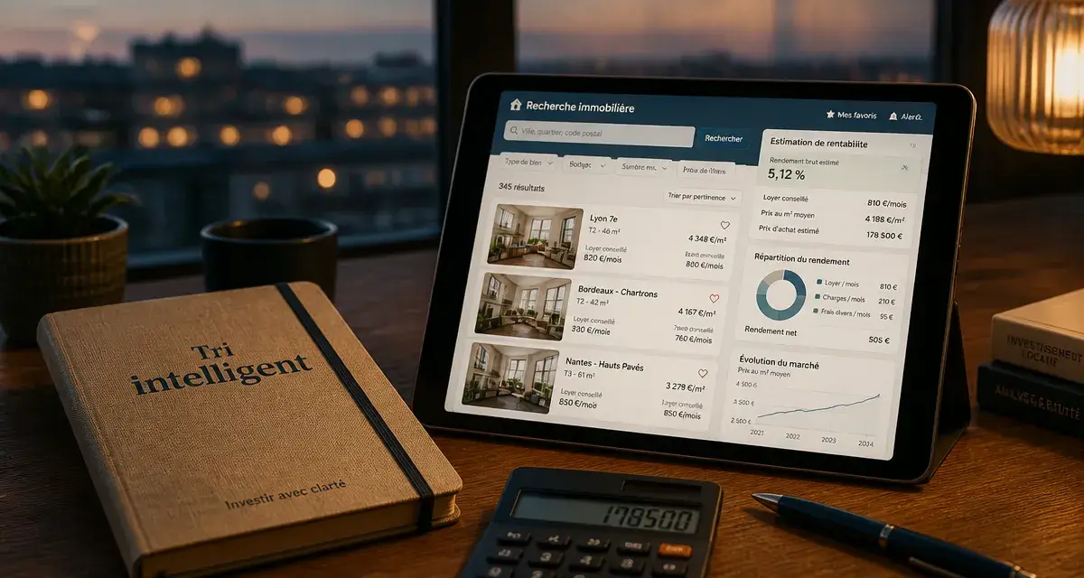 moteur de recherche immobilier : estimation rentabilité et filtres avancés