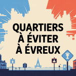 Évreux quartier à éviter vue abstraite informative