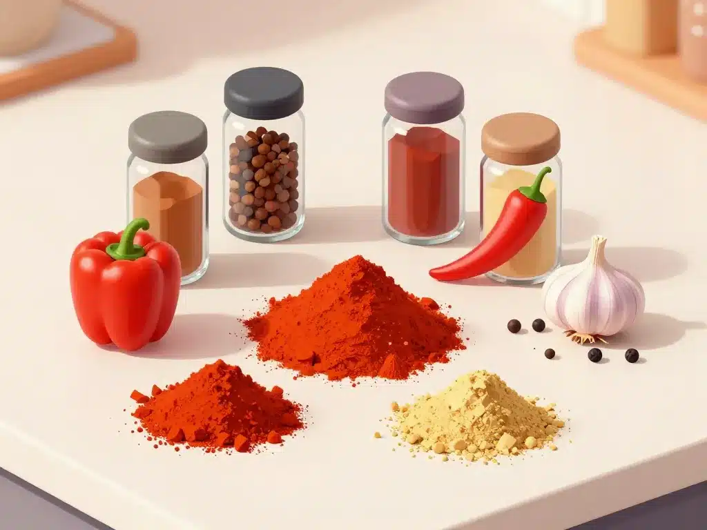 diagramme alternatives épices par quoi remplacer le piment d'Espelette poudre