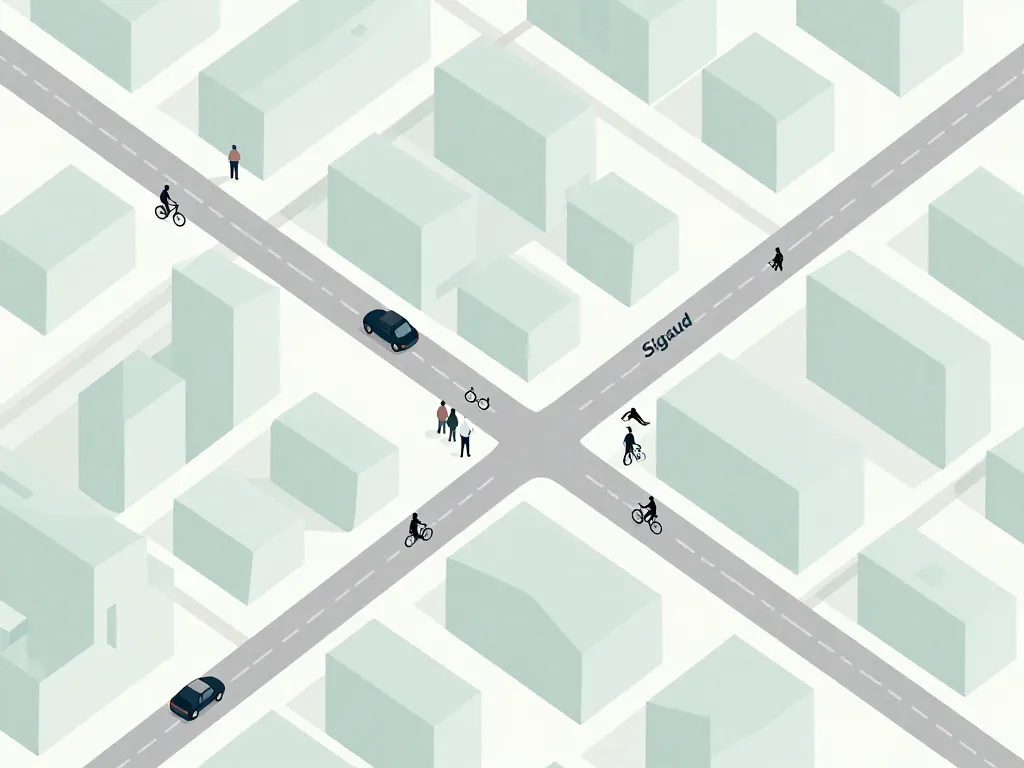 Diagramme réseau urbain passage Sigaud Lyon