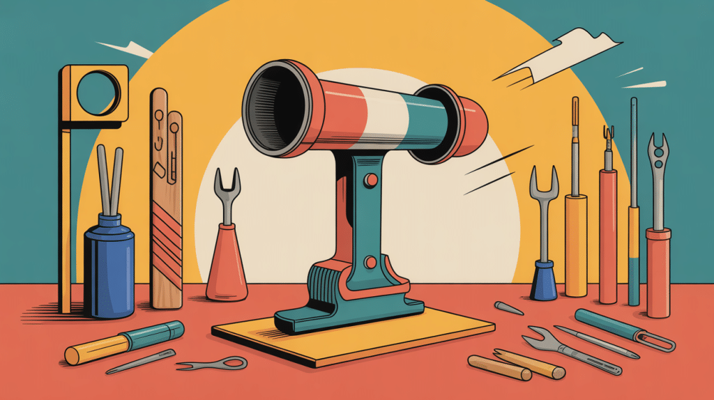 illustration scie sauteuse racetools sur établi avec matériaux