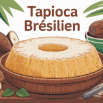 tapioca bresilien sur table avec ingredients