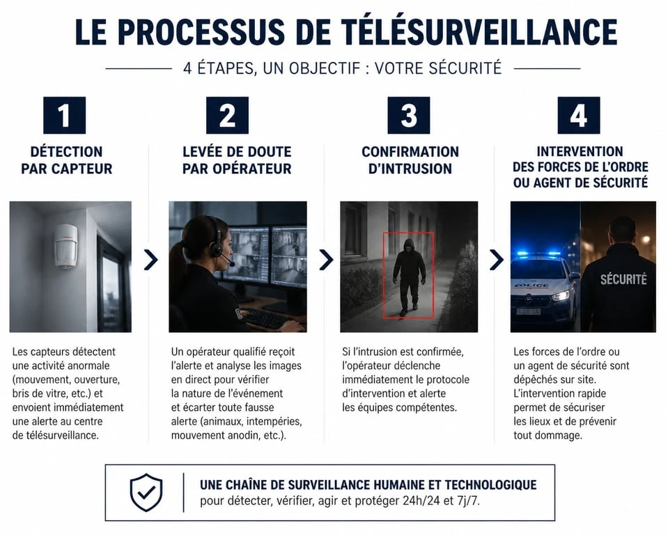 Processus de fonctionnement d'un abonnement télésurveillance pour la sécurité de votre domicile
