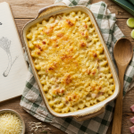 Gratin de coquillettes recette facile pas cher sur table rustique