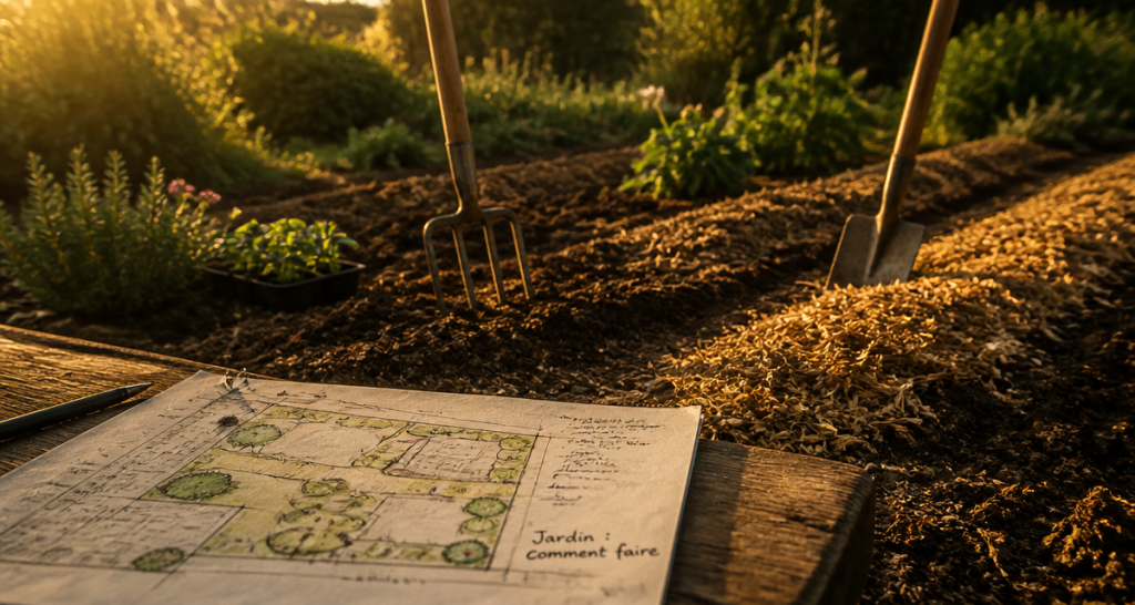 Jardin comment faire plan de masse outils