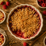 recette crumble framboise poudre amande en plat familial