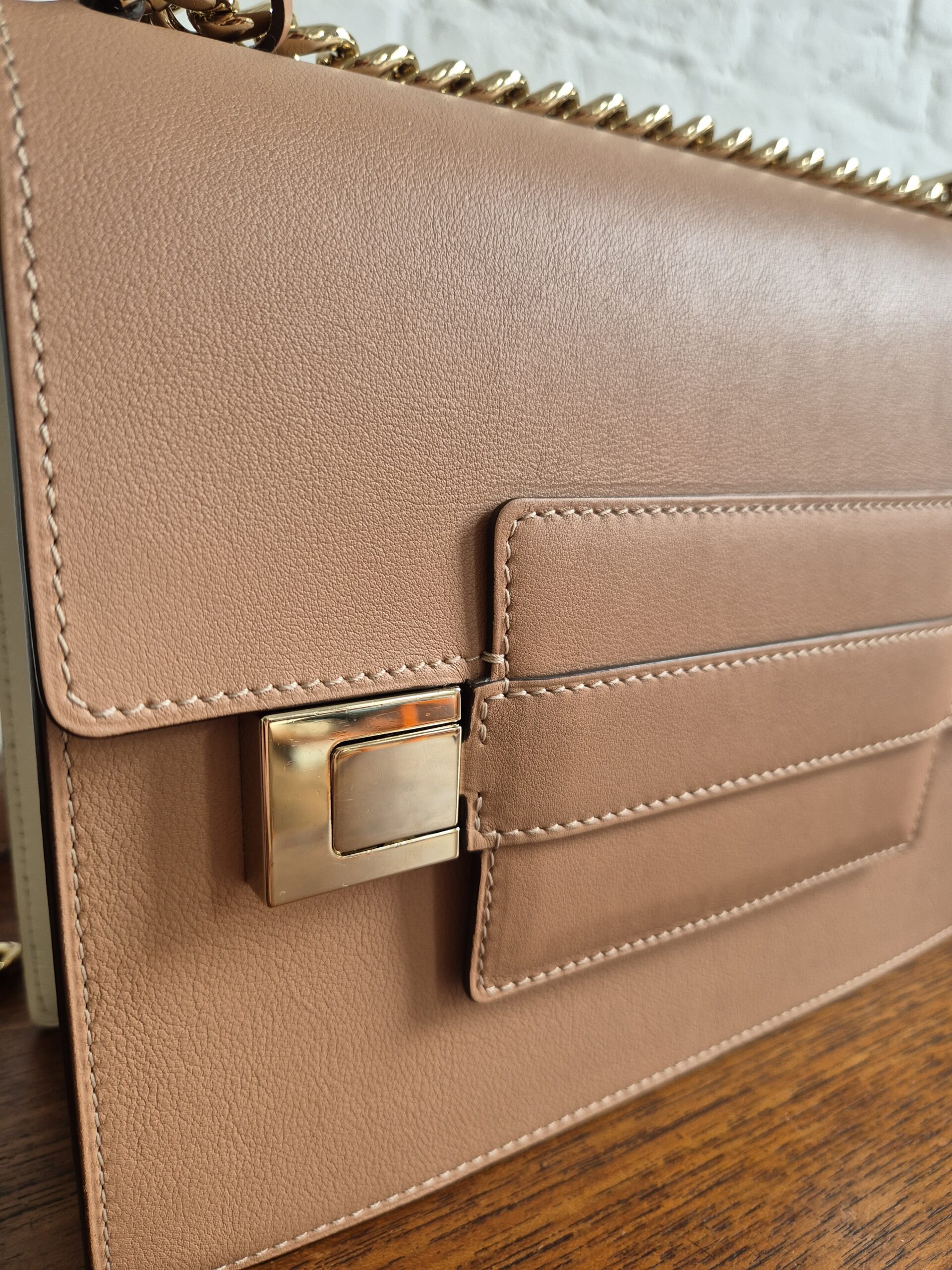 Madame MM Chain calf souple Vison x Ivoir - Afbeelding 5