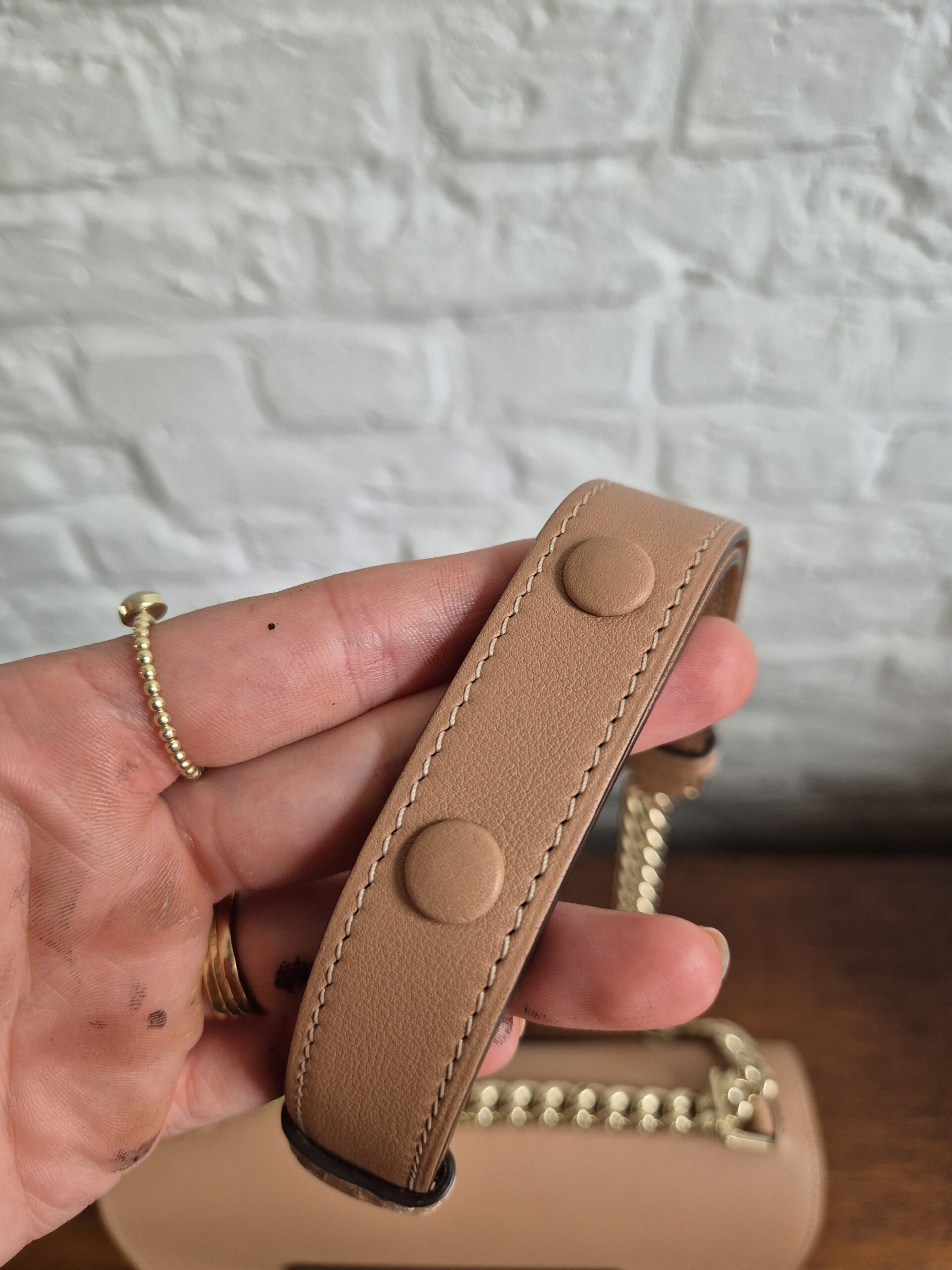 Madame MM Chain calf souple Vison x Ivoir - Afbeelding 8