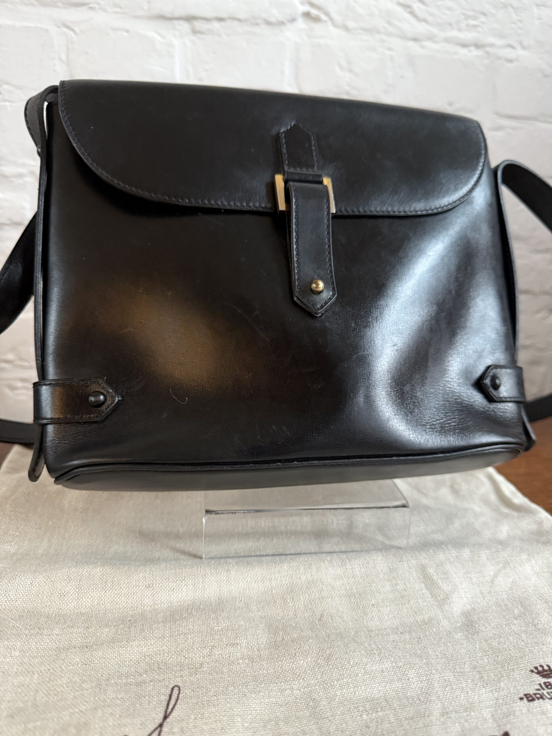 Vintage Crossbody in zwarte box calf - Afbeelding 7