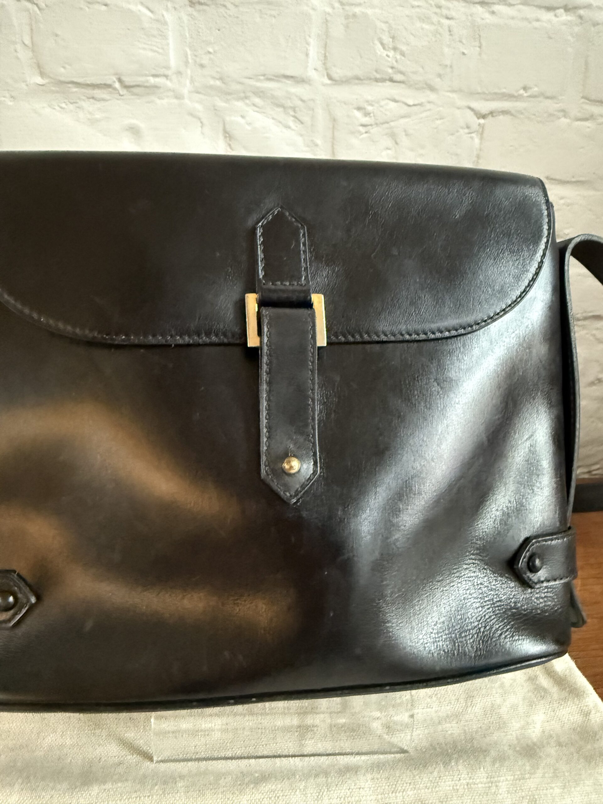 Vintage Crossbody in zwarte box calf - Afbeelding 9