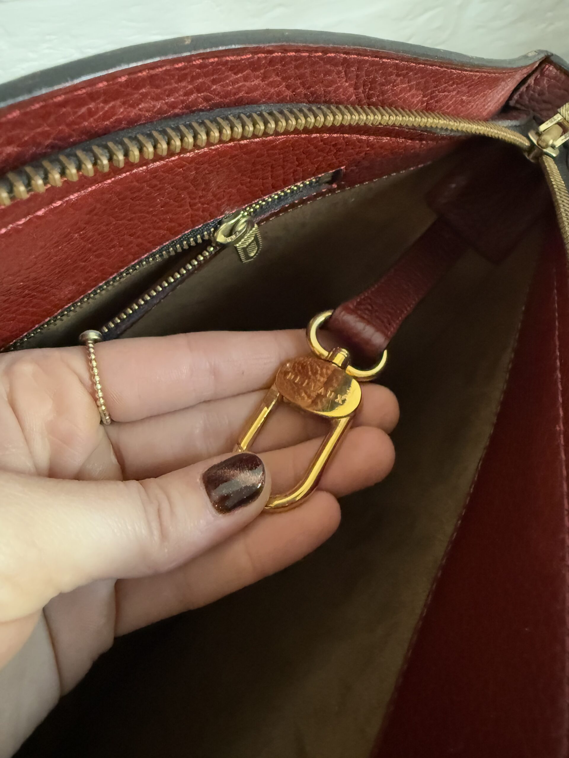 Schoudertas in Bordeaux - Afbeelding 4