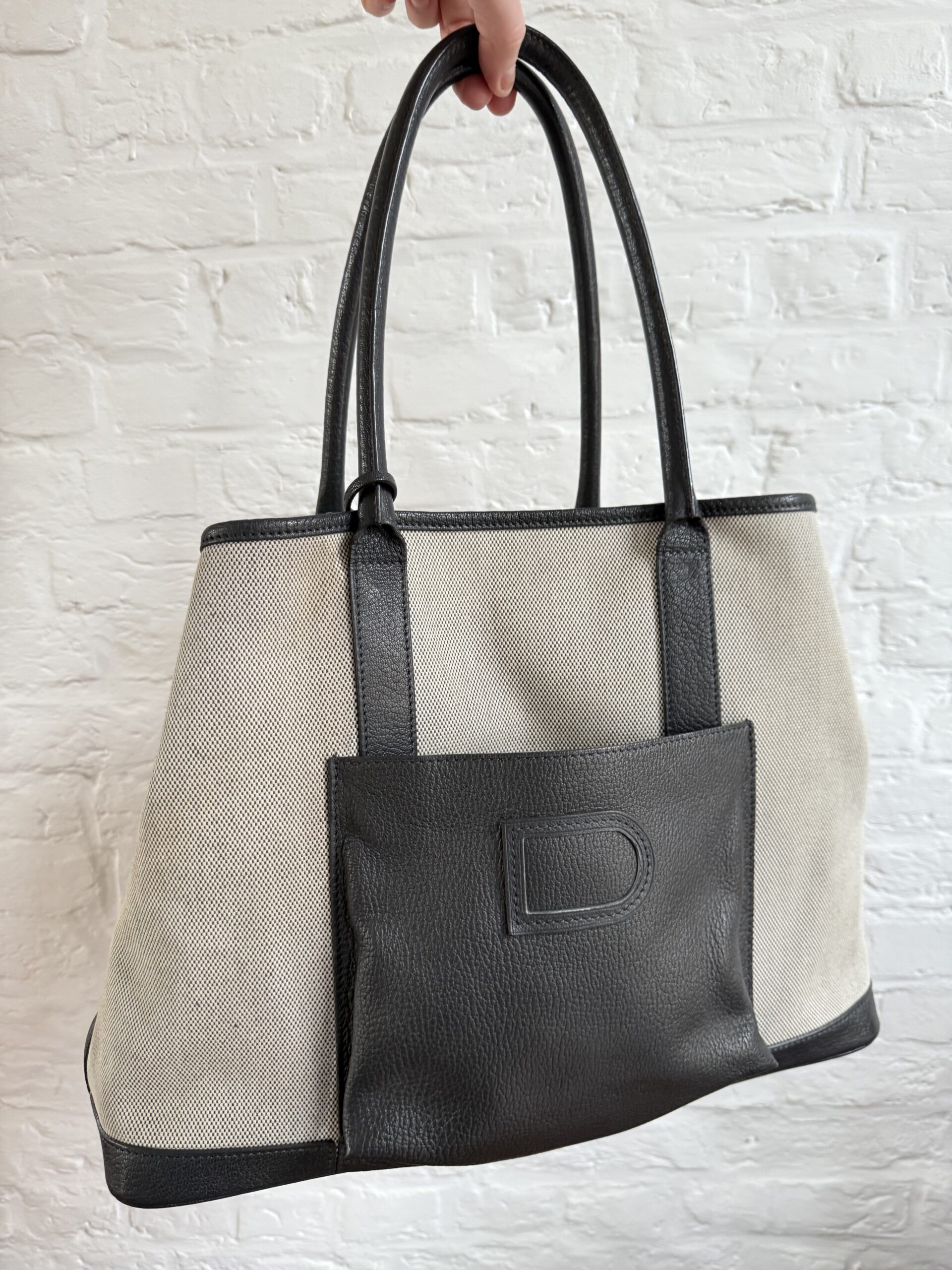 Delvaux Toile D & Leather Cabas Shopper - Afbeelding 11