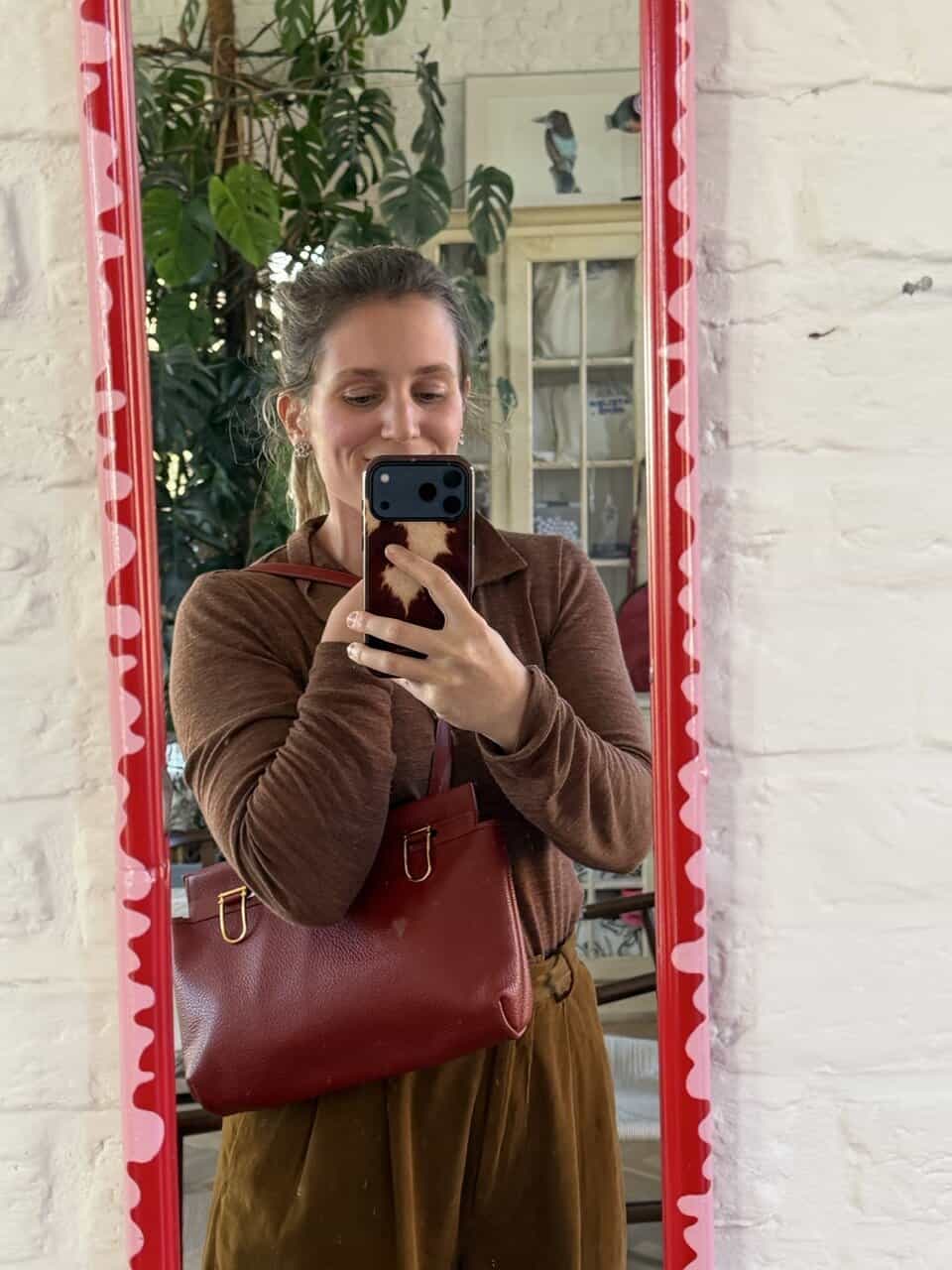 Schoudertas in Brique - Afbeelding 8