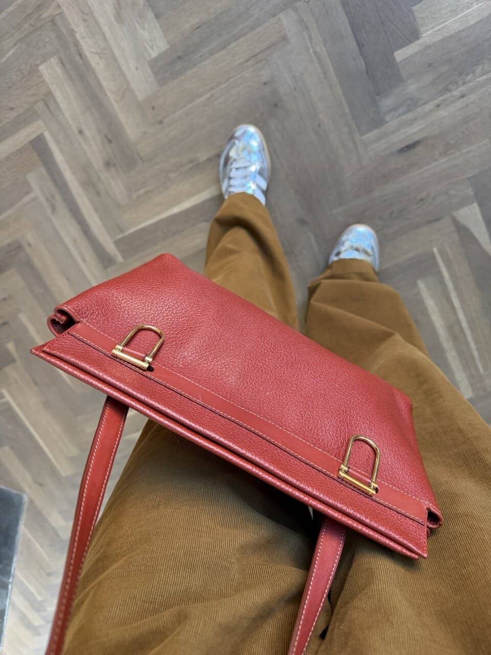 Schoudertas in Brique - Afbeelding 7