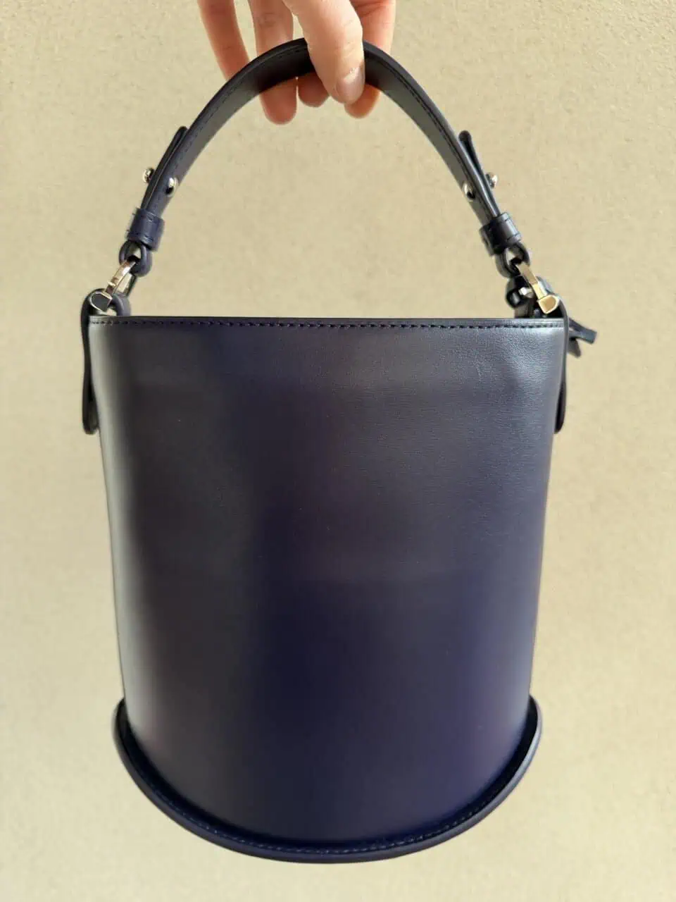 Le Pin Mini Bucket Indigo Crocodile + Schouderriem - Afbeelding 19