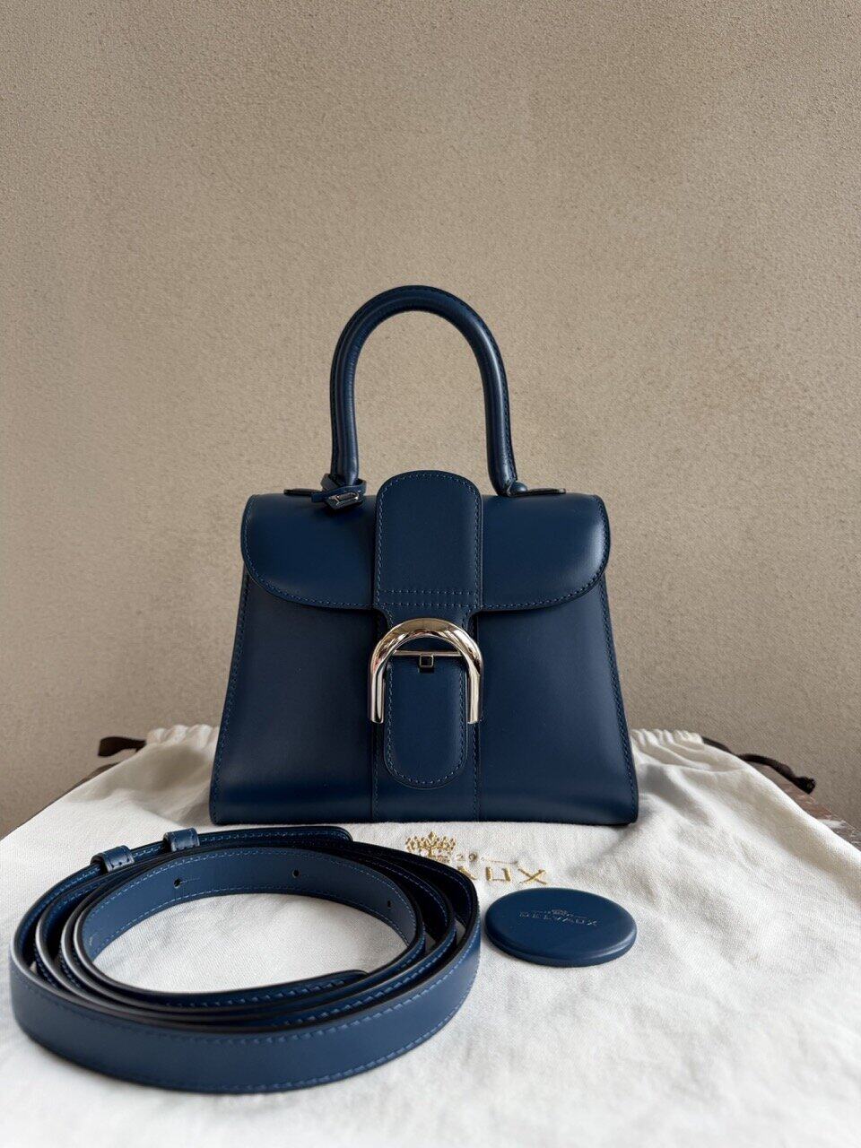 Brillant Mini Box Calf Bleu De Prusse