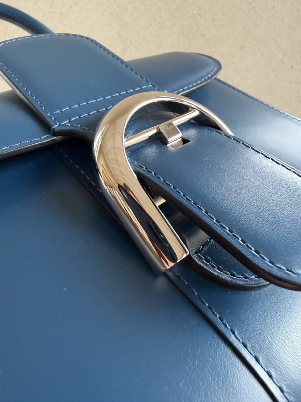 Brillant Mini Box Calf Bleu De Prusse - Afbeelding 5