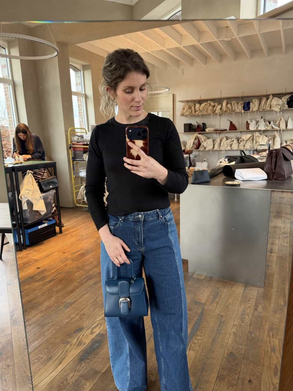 Brillant Mini Box Calf Bleu De Prusse - Afbeelding 8