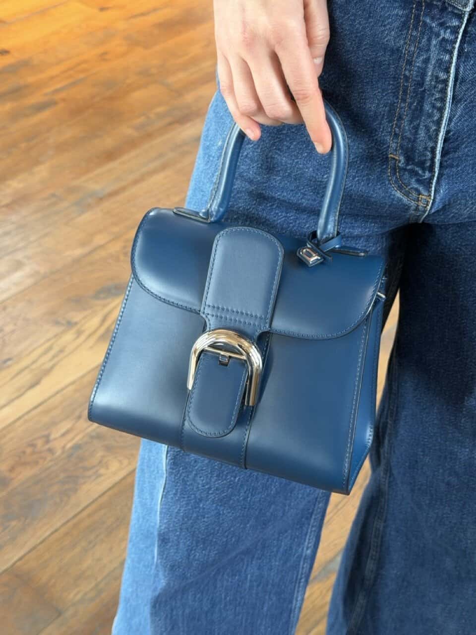 Brillant Mini Box Calf Bleu De Prusse - Afbeelding 3