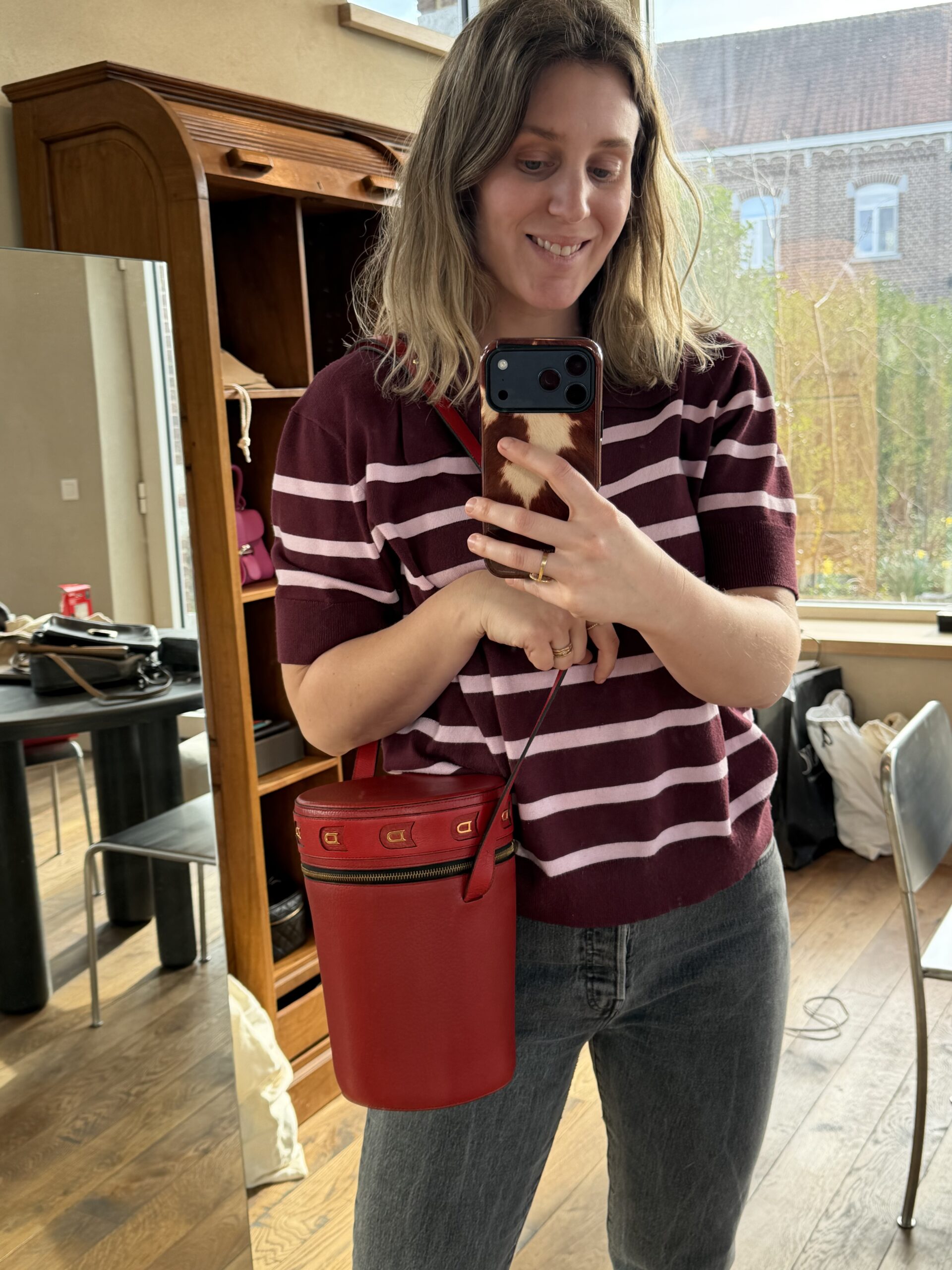 Veiling: Kokertas lipstick jumping calf - Afbeelding 11