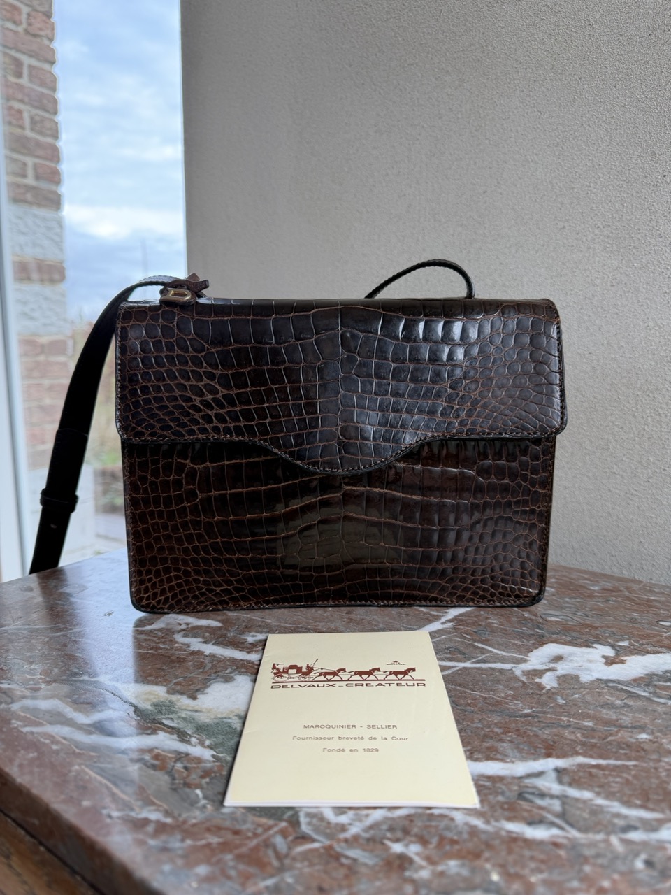 Veiling: Croco Crossbody - Afbeelding 4