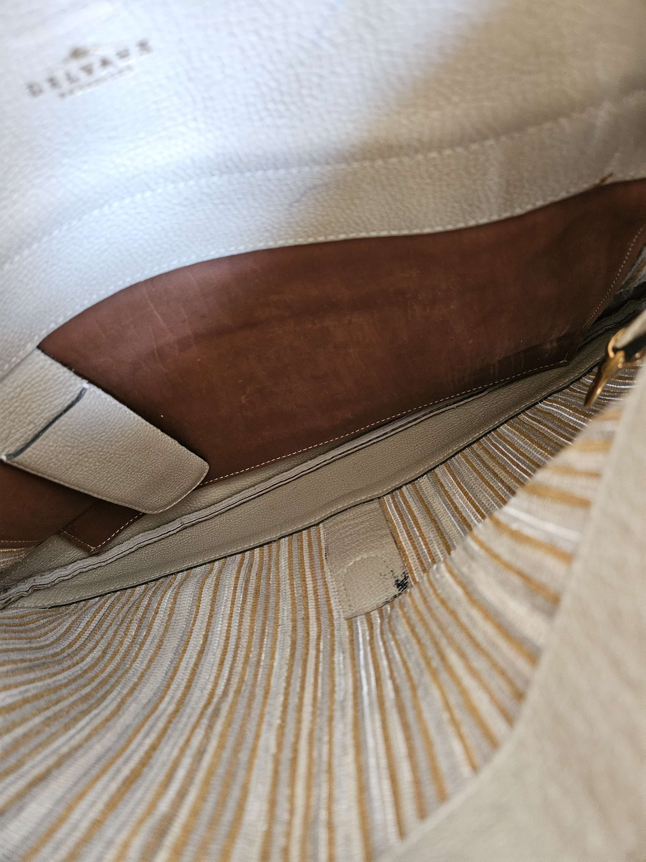 Schoudertas in toile de cuir