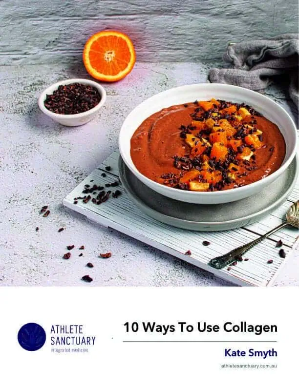 Book cover for e-book about 10 ways to use collagen by Kate Smyth